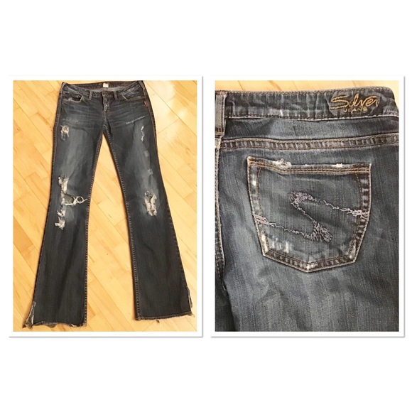 Silver Jeans Denim - Silver Alex Jean Distressed Size 29/35
